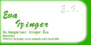 eva izinger business card