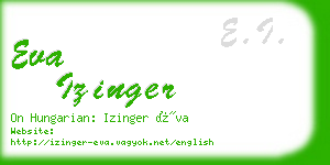 eva izinger business card
